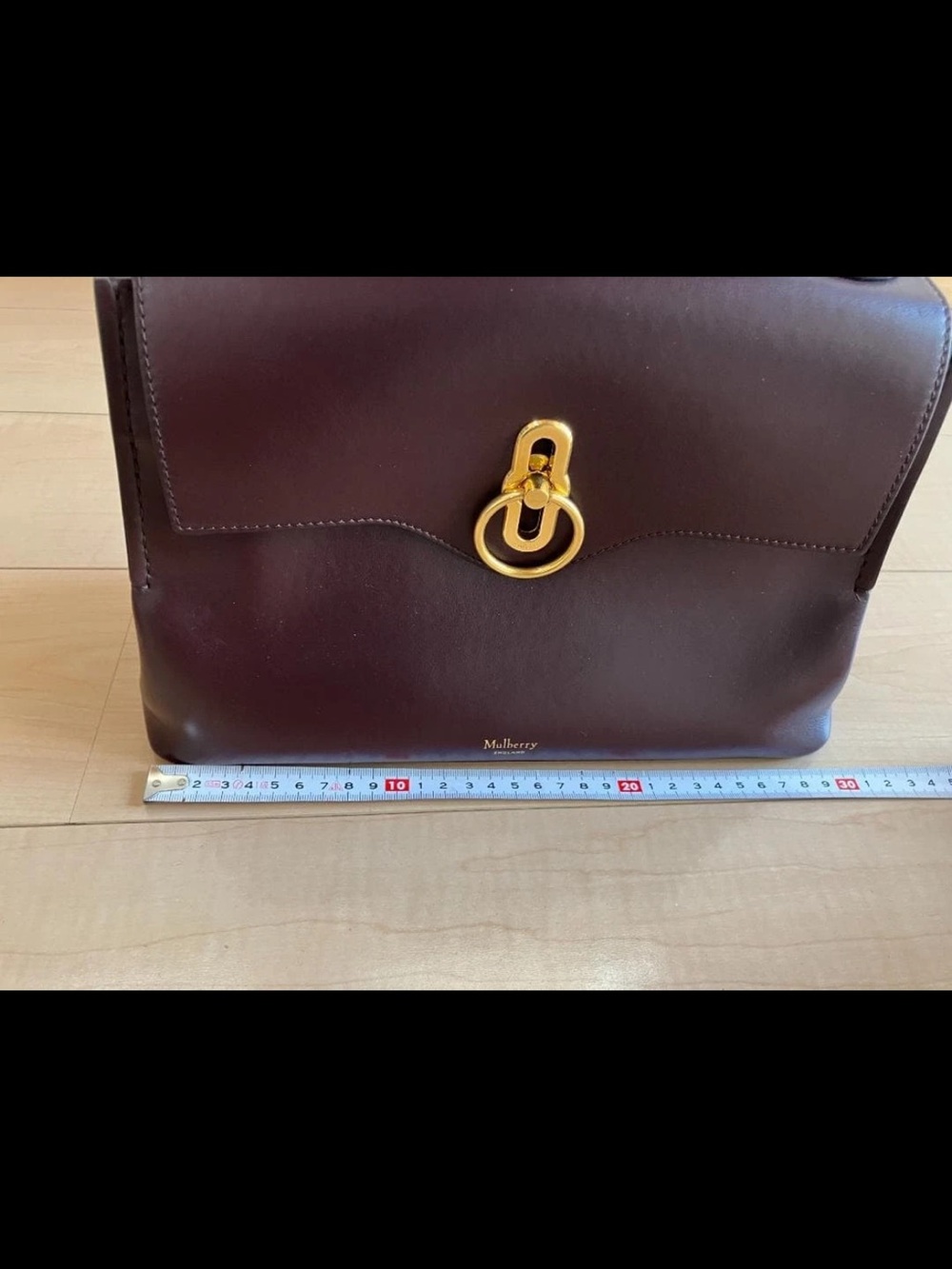 Mulberry Chocolate Brown Leather Top-Handle Satchel with Gold Hardware - Picture 11 of 15